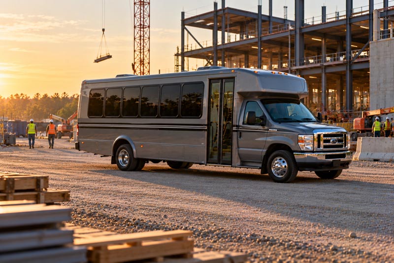 Construction Site Shuttle Bus Rentals in Dayton, OH